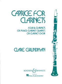 画像1: クラリネット4重奏楽譜　Caprice for Clarinets／クラリネットのためのカプリス作曲：Clare Grundman／クレア・グランドマン　【2024年7月価格改定】