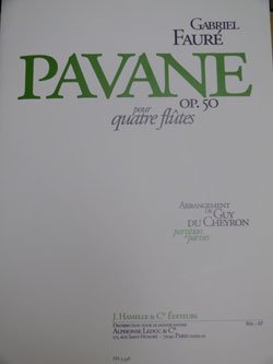 画像1: フルート４重奏楽譜　パヴァーヌ　作曲/フォーレ
