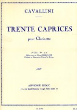 画像: クラリネット教材　３０の奇想曲（30Caprices：I）　作家/カヴァリーニ,E.（Cavallini,E.)　編曲/Delecluse