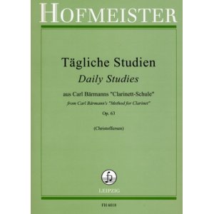 画像: クラリネット教材　日課練習　作品63（Taglische　Studien　Op.63)　作曲/ベールマン,C.（Baermann,C.)