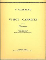 画像: クラリネット教材　２０の奇想曲（20Caprices）　作曲/カンバロ，Ｖ．（Gambaro,V.)　編曲/Delecluse