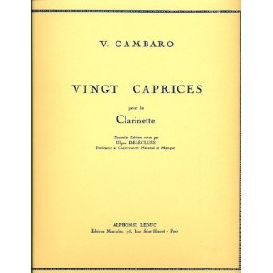 画像: クラリネット教材　２０の奇想曲（20Caprices）　作曲/カンバロ，Ｖ．（Gambaro,V.)　編曲/Delecluse