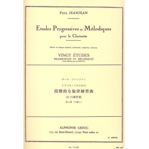 画像: クラリネット教材　段階的、旋律的練習曲：III（Etudes　Progressives　et　Melodiques：III）　作曲/ジャンジャン，Ｐ．（Jeanjean,P.)