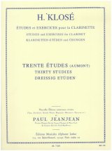 画像: クラリネット教材　３０のオーモンに基づく練習曲（30Etudes　dApres　H,Aumont）　作曲/クローゼ，Ｈ．（Klose,H.)