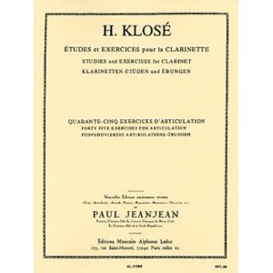 画像: クラリネット教材　４５のアーティキュレーション練習課題（45　Exercices　d　Articulation）　作曲/クローゼ，Ｈ．（Klose,H.)