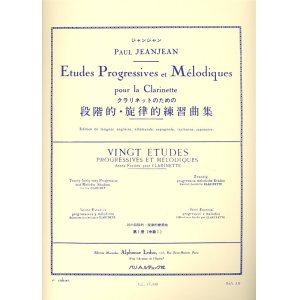 画像: クラリネット教材　段階的、旋律的練習曲：I（Etudes　Progressive　et　Melodiques：I）　作曲/ジャンジャン，Ｐ．（JeanJean.P)