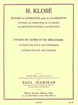 画像: クラリネット教材　様式とメカニズムの練習曲（Etudes　de　Genre　de　Mecanisme）　作曲/クローゼ，Ｈ．（Klose,H.)