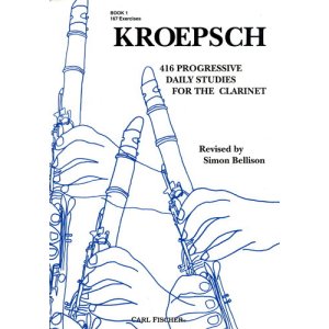 画像: クラリネット教材　４１６の漸進的練習曲：I（416Progressive　Etudes：I）　作曲/クレプシュ，Ｆ．（Kroepsch,F.)　編曲/Bellison