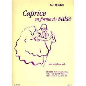 画像: アルトサックスソロ楽譜　ワルツ形式による奇想曲（Caproce　en　Forme　de　Valse）　作曲／ボノー（Bonneau,P.)