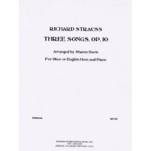 画像: オーボエソロ楽譜　オーボエとピアノのための3つの歌　作品10　作曲／リヒャルト　シュトラウス【2013年1月取扱開始】
