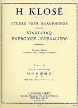 画像: サックス教材　25の日課練習課題（25 Exercices Journaliers）　作曲/クローゼ（Klose,H)