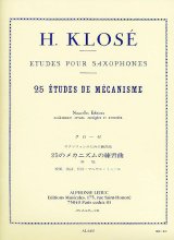 画像: サックス教材　25のメカニズムの練習曲（25 Etude de Mecanisme）　作曲/クローゼ（Klose,H)