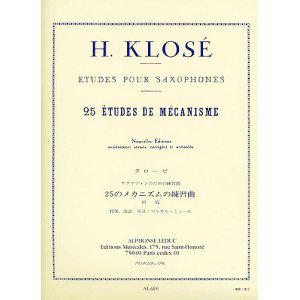 画像: サックス教材　25のメカニズムの練習曲（25 Etude de Mecanisme）　作曲/クローゼ（Klose,H)