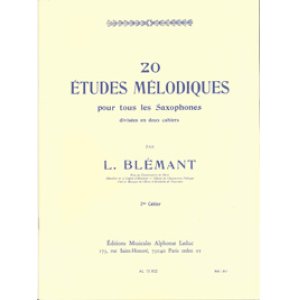 画像: サックス教材　20の旋律的練習曲 第2巻（20 Etudes　Melodiques：2）　作曲/ブレマン（Blemant,L.)