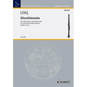 画像: クラリネット4重奏楽譜　Divertimento／ディヴェルティメント　作曲：Alfred Uhl／アルフレッド・ウール　【2020年8月取扱開始】