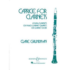 画像: クラリネット4重奏楽譜　Caprice for Clarinets／クラリネットのためのカプリス作曲：Clare Grundman／クレア・グランドマン　【2024年7月価格改定】