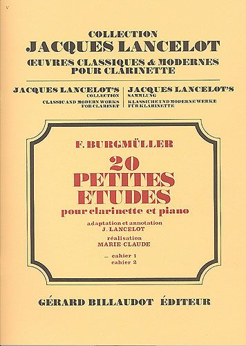 画像1: クラリネット教材　２０の小練習曲：I　（20Petites　Etudes：I）作曲/ブルグミュラー,F.　（Burgmuller,F.)編曲/Lancelot