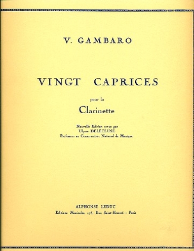 画像1: クラリネット教材　２０の奇想曲（20Caprices）　作曲/カンバロ，Ｖ．（Gambaro,V.)　編曲/Delecluse