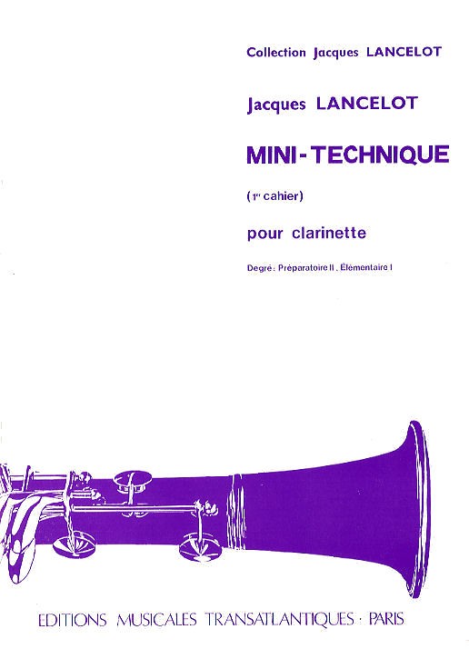 画像1: クラリネット教本　ミニ・テクニック：I（Mini-Technique：I）　作曲/ランスロ，Ｊ．（Lancelot,J.)