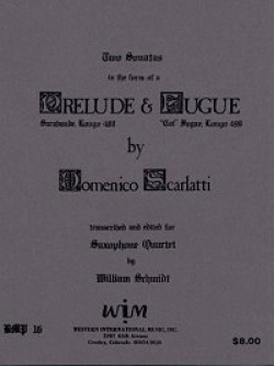 画像1: サックス４重奏楽譜　サキソフォン四重奏のためのプレリュードとフーガ　作曲／ドメニコ　スカルラッティ【2012年12月取扱開始】