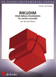 クラリネット8(9)重奏楽譜　　Rikudim／リクディム　　作曲：Jan van der Roost／ヤン・ヴァン＝デル＝ロースト　 【2020年8月取扱開始】